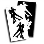 ice skater couple decal